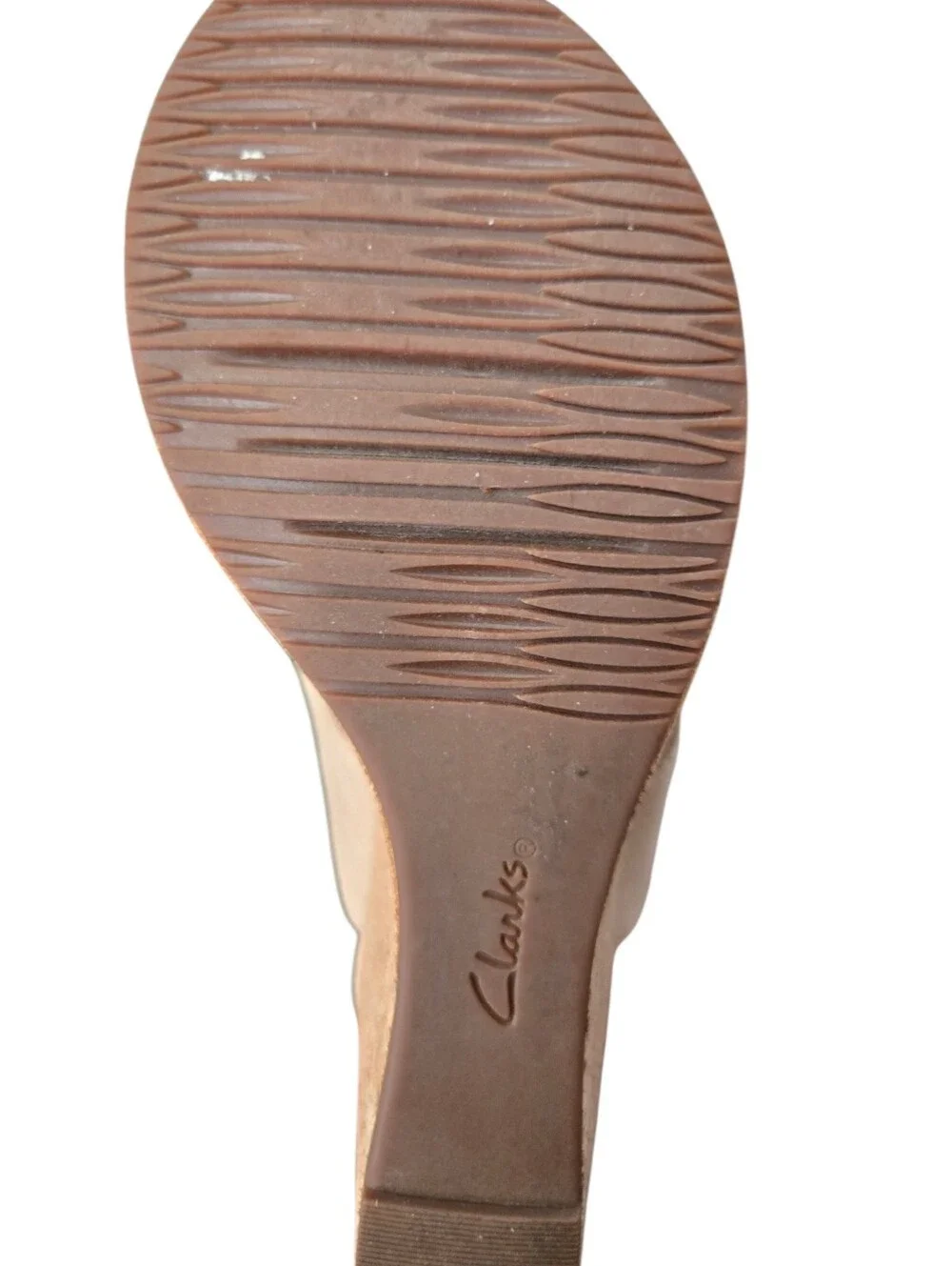 Clarks Annadel Eirwyn Beige Wedge Sandal. 7.5 M